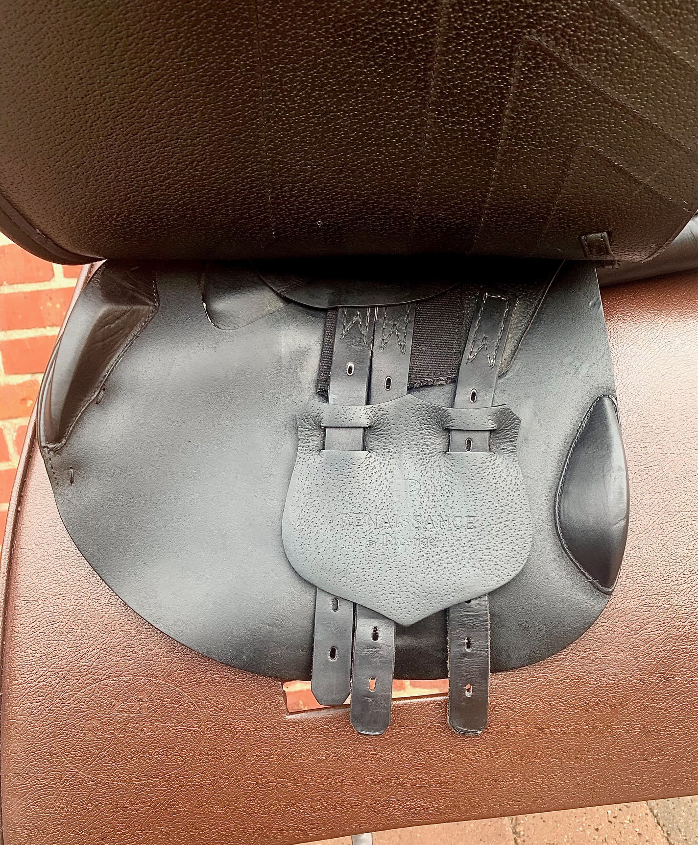 Brugt Renaissance F1 D springsadel 17/35 med LC kapper og uldpanel. Bred bom. - Billede 3