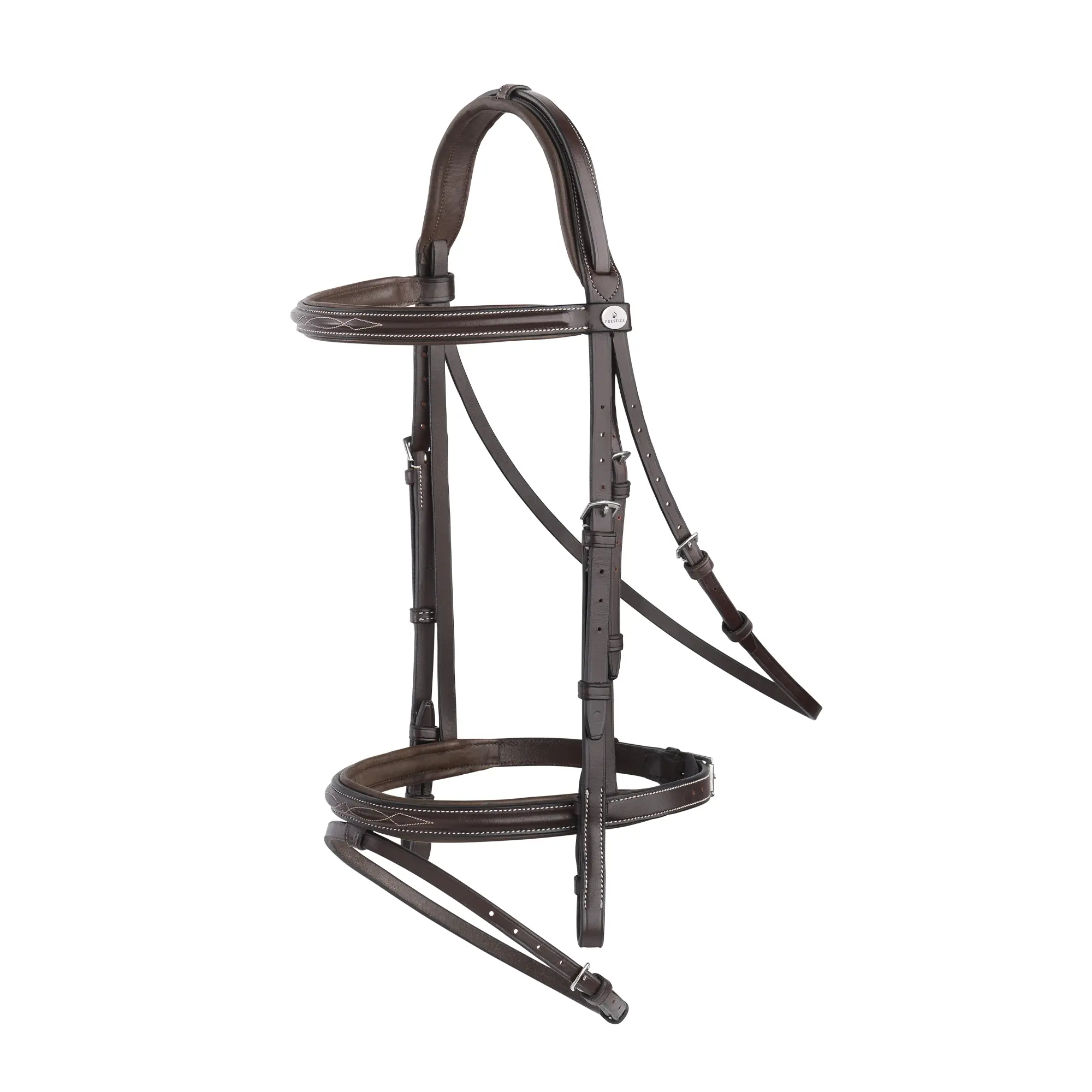 Prestige Trense med kombineret næserem. Tabacco brun, str full. 1 stk.